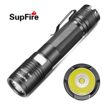 SupFire Factory Bulk Sale Material de aluminio negro Barato EDC 3watt LED Linterna de mano pequeña